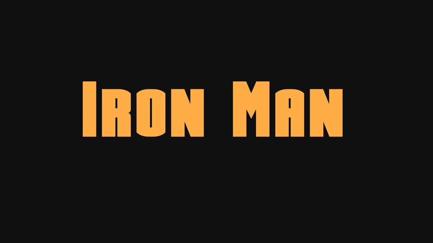 Iron Man Font Free Download