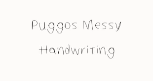 Puggos Messy Handwriting Font