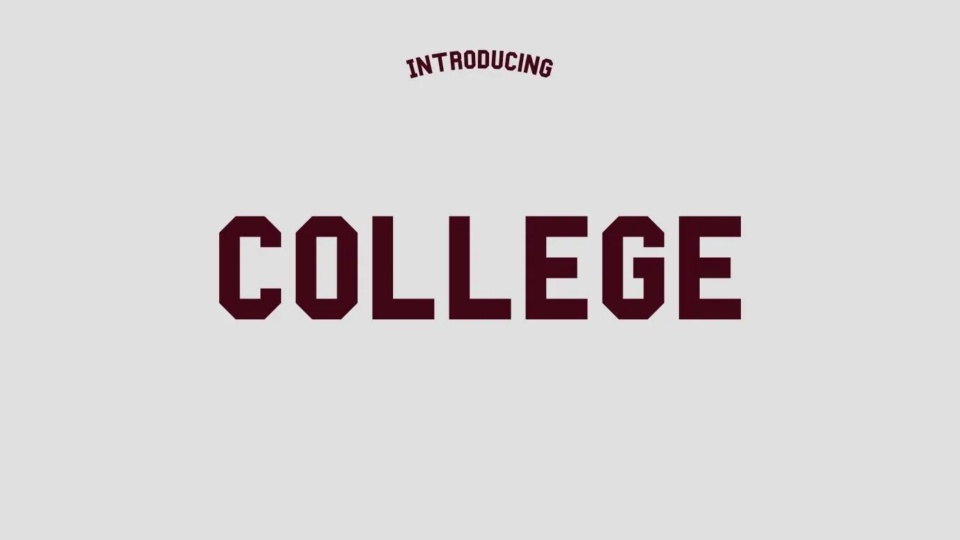 College Font