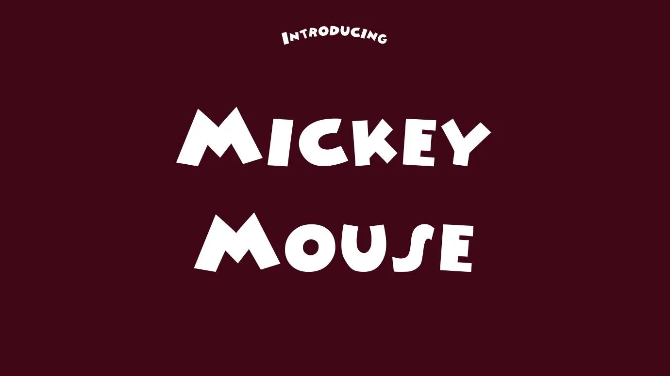 Mickey Mouse Font