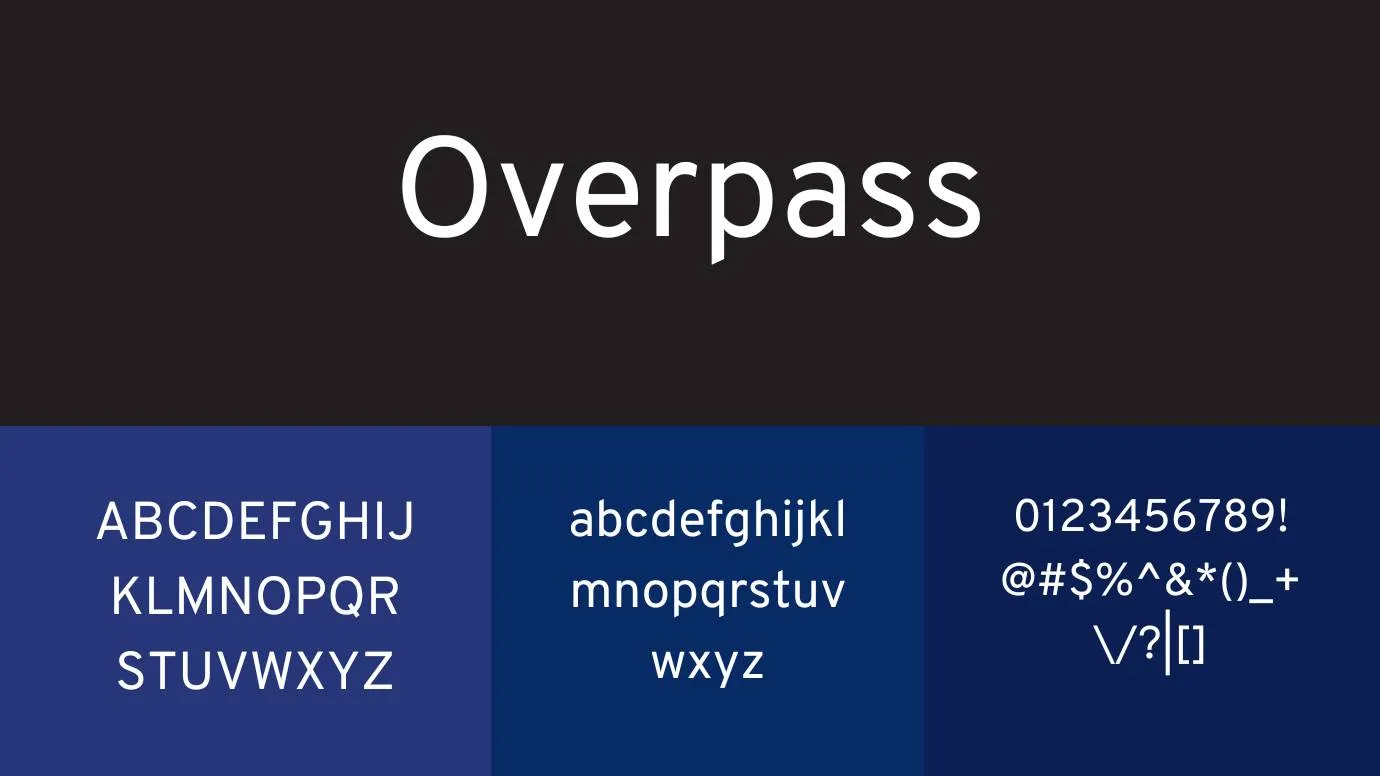 Overpass Font
