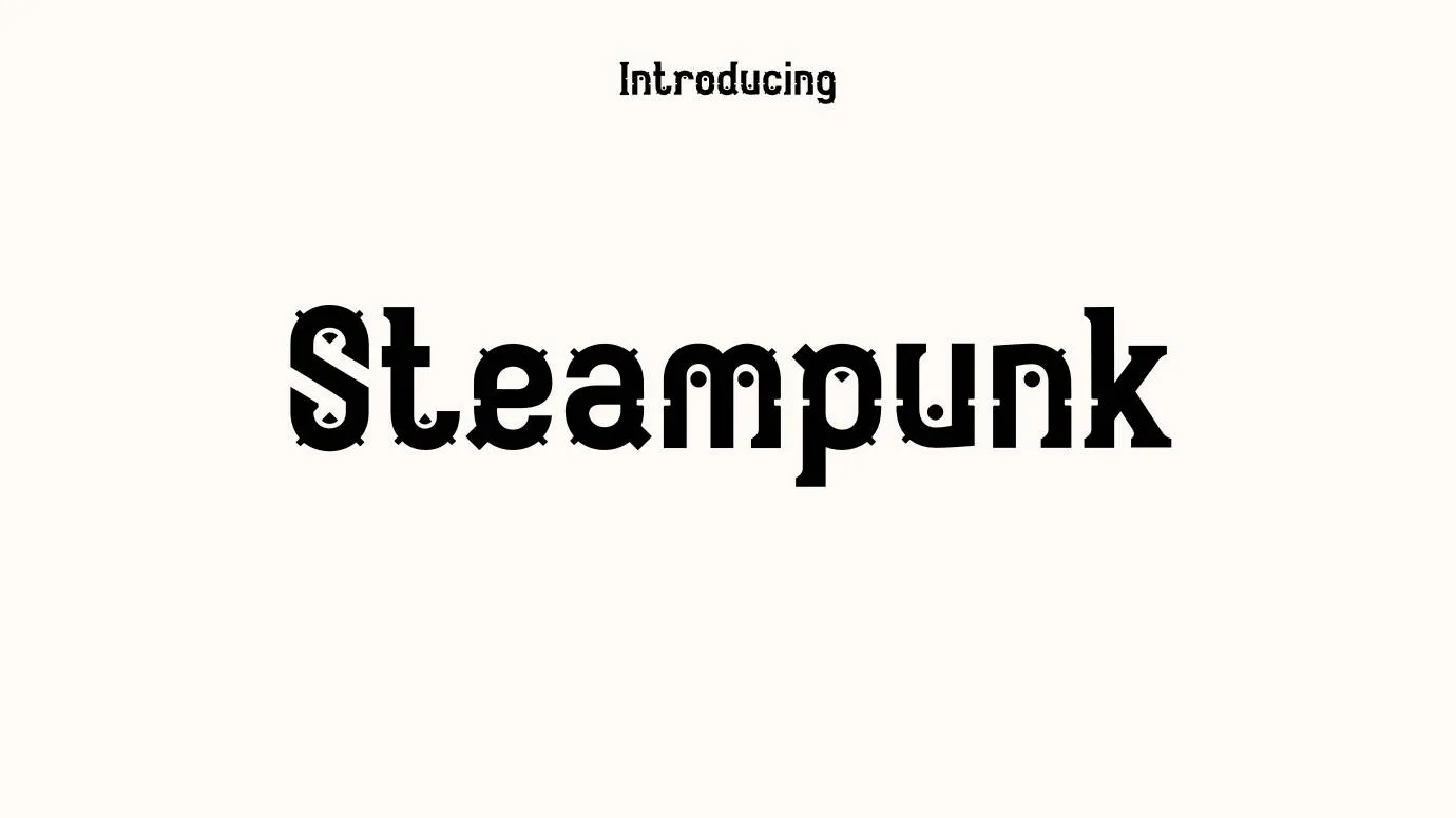 Steampunk Font Free Download