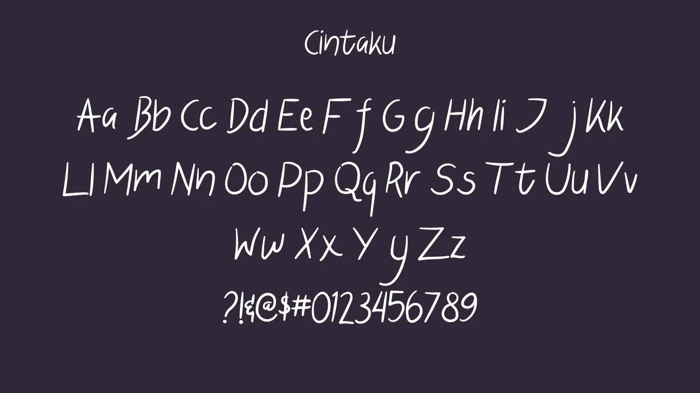 Cintaku Font