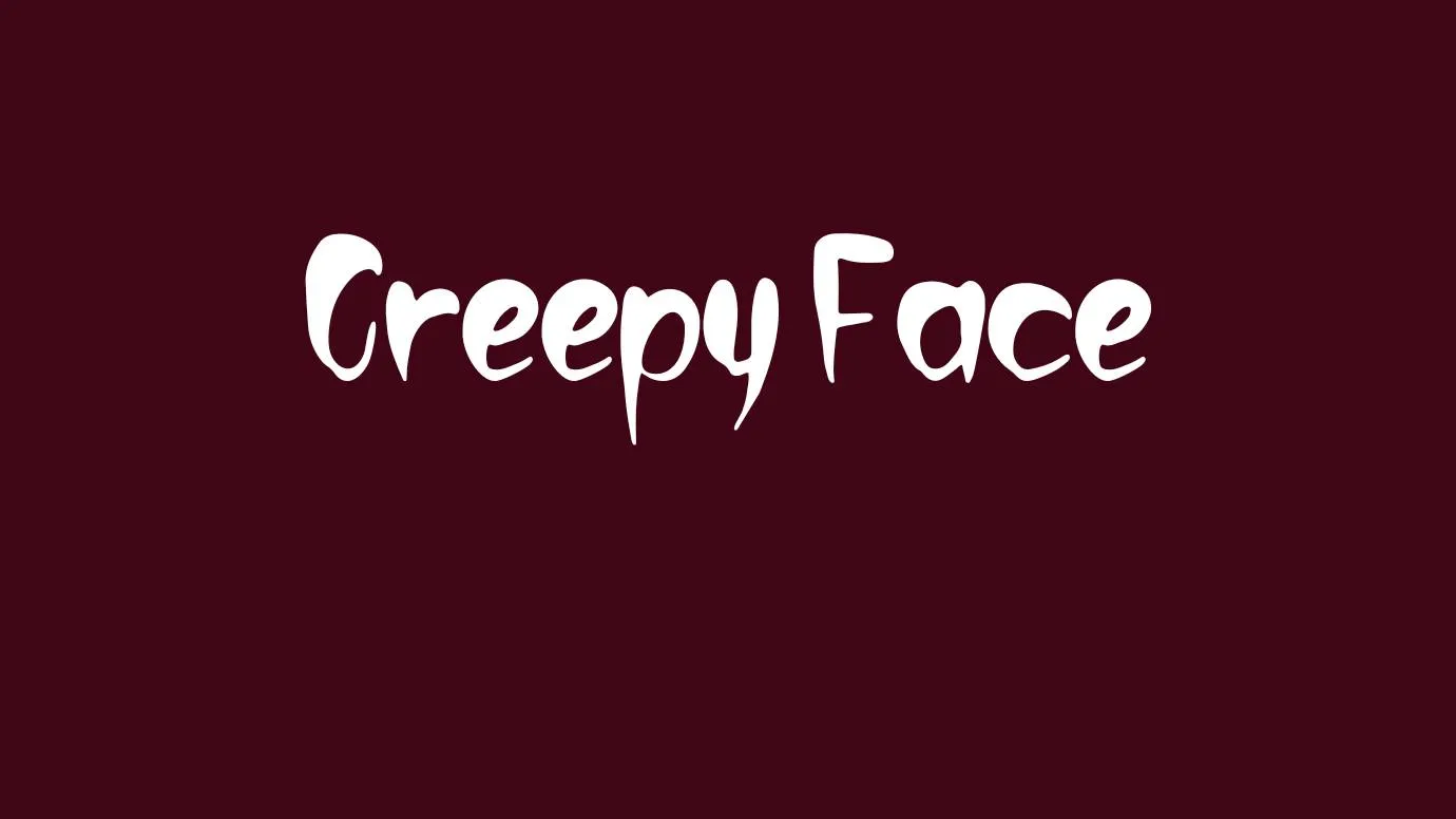 Creepy Face Font