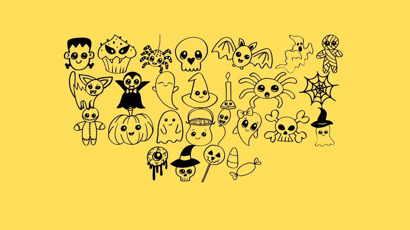 Cute Halloween Drawings Font