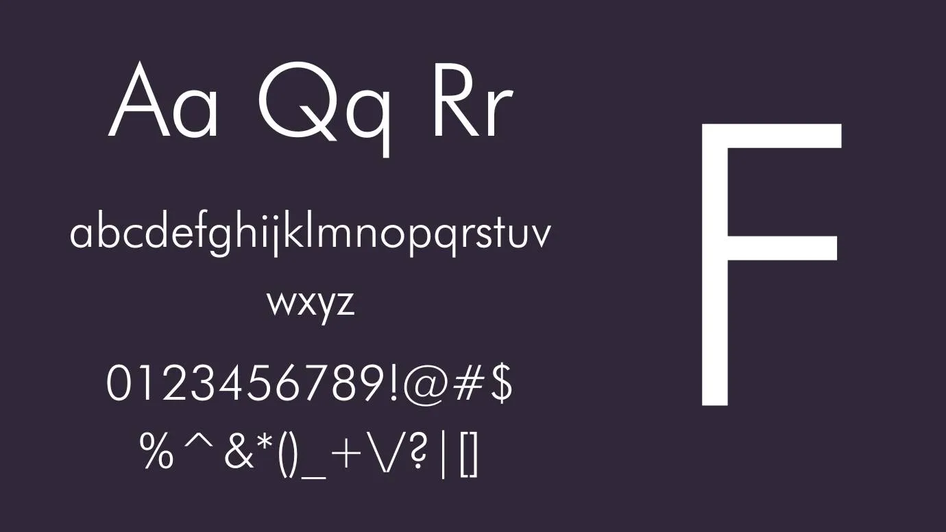 Futura Light Font