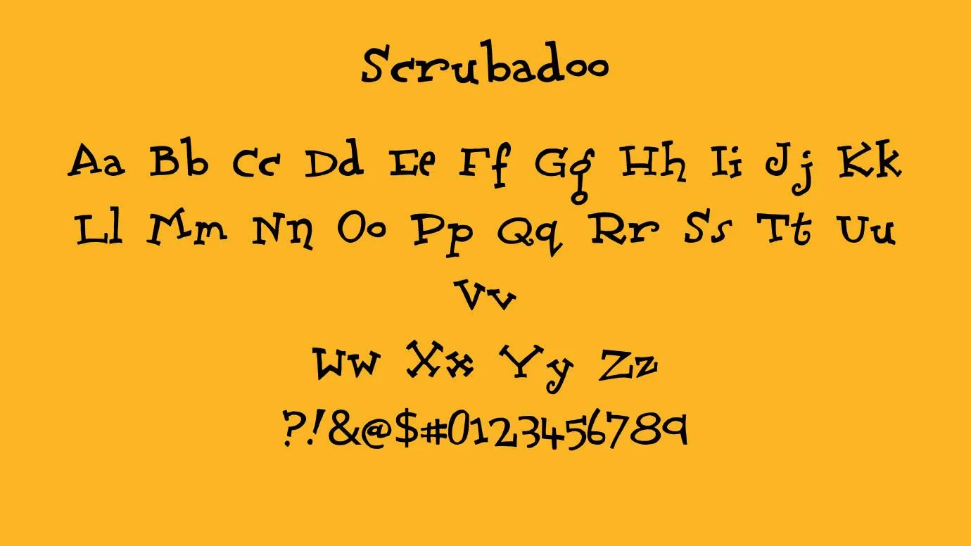 Scrubadoo Font