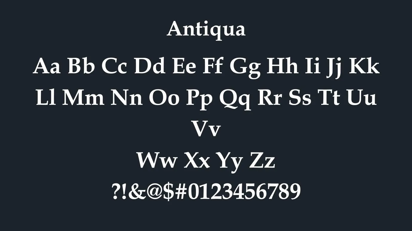 Antiqua Font