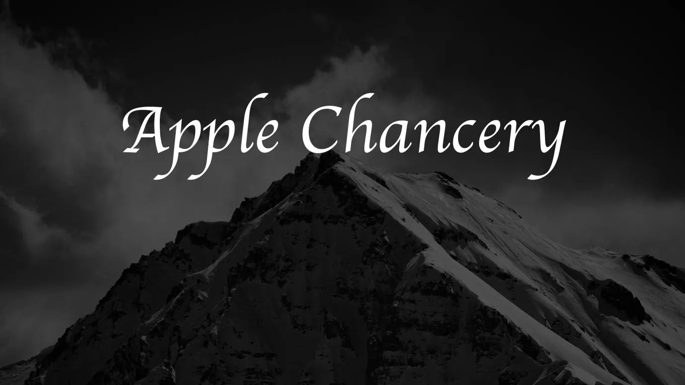 Apple Chancery Font Family