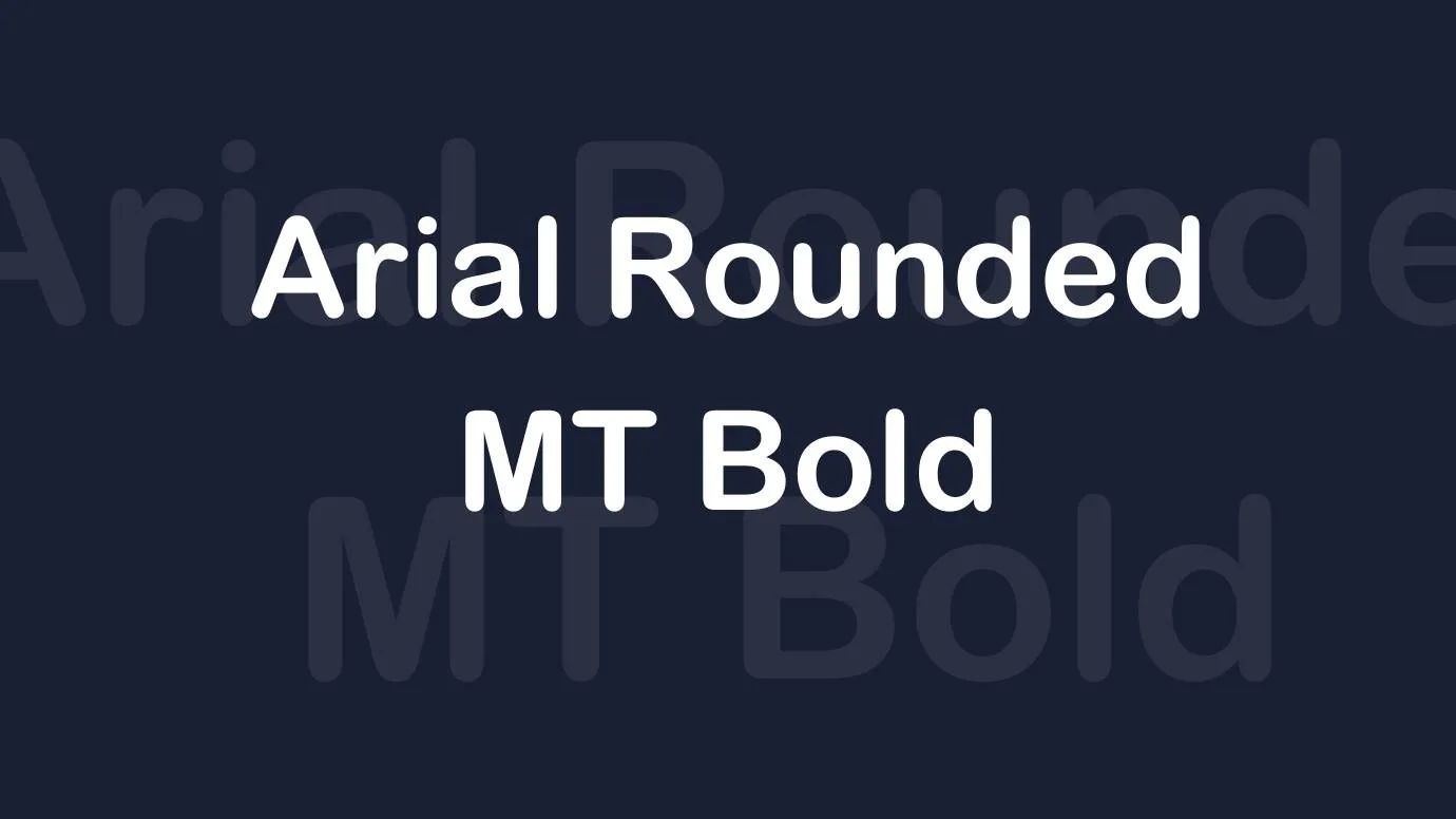 Arial Rounded MT Bold Font Family