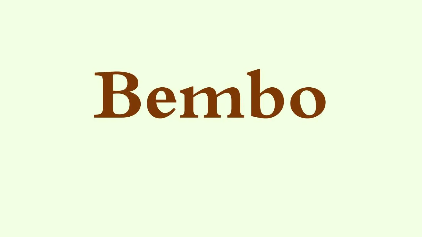 Bembo Font Family