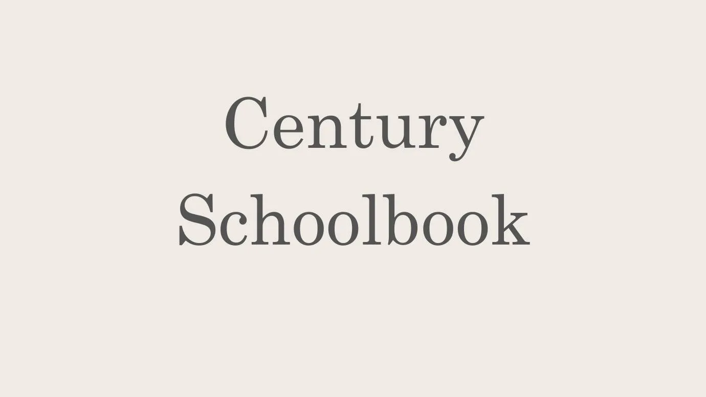 Century Schoolbook font