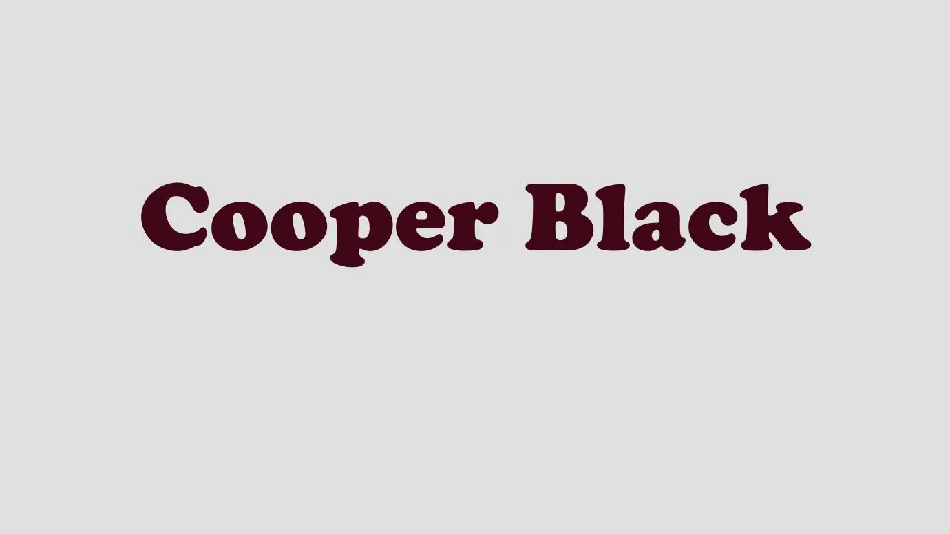 Cooper Black Font Family