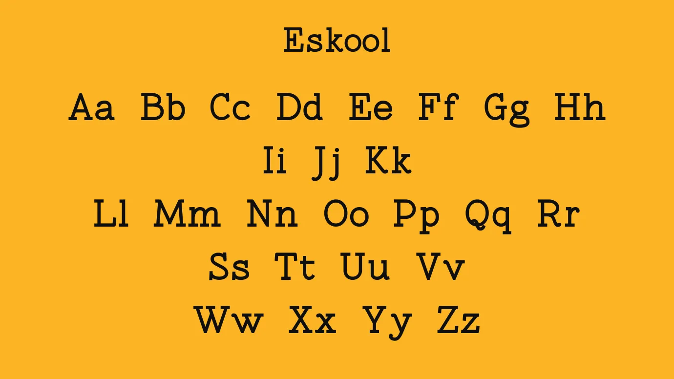 Eskool Font