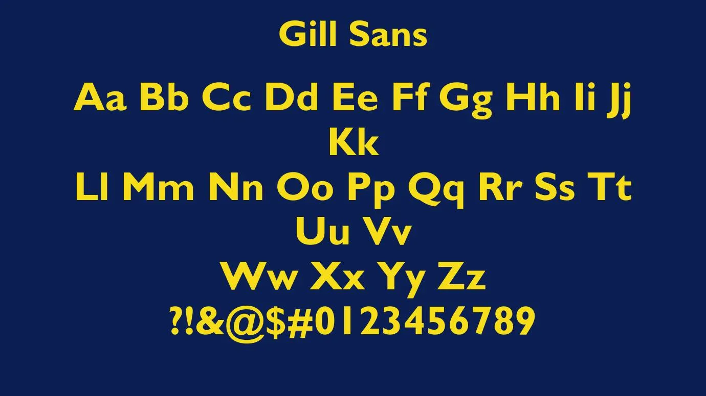 Gill Sans font view - Gill Sans Font Free Download