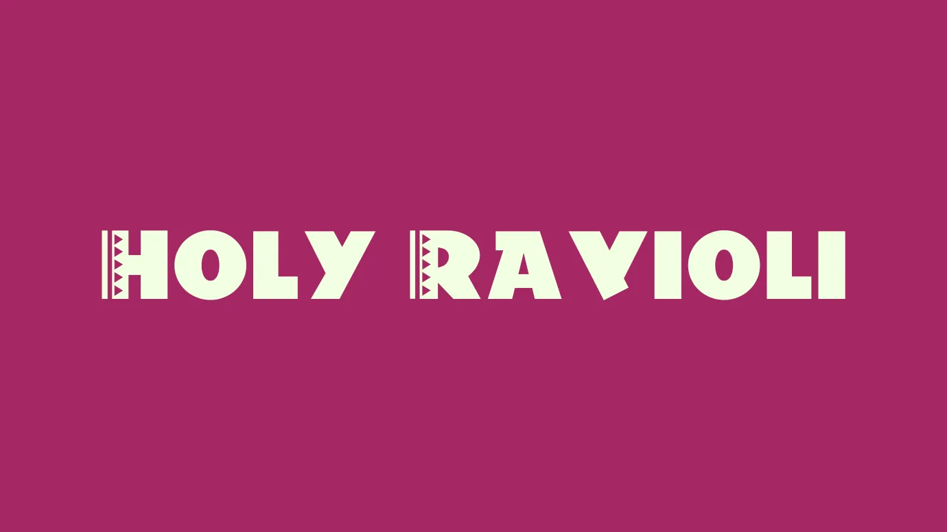 Holy Ravioli Font