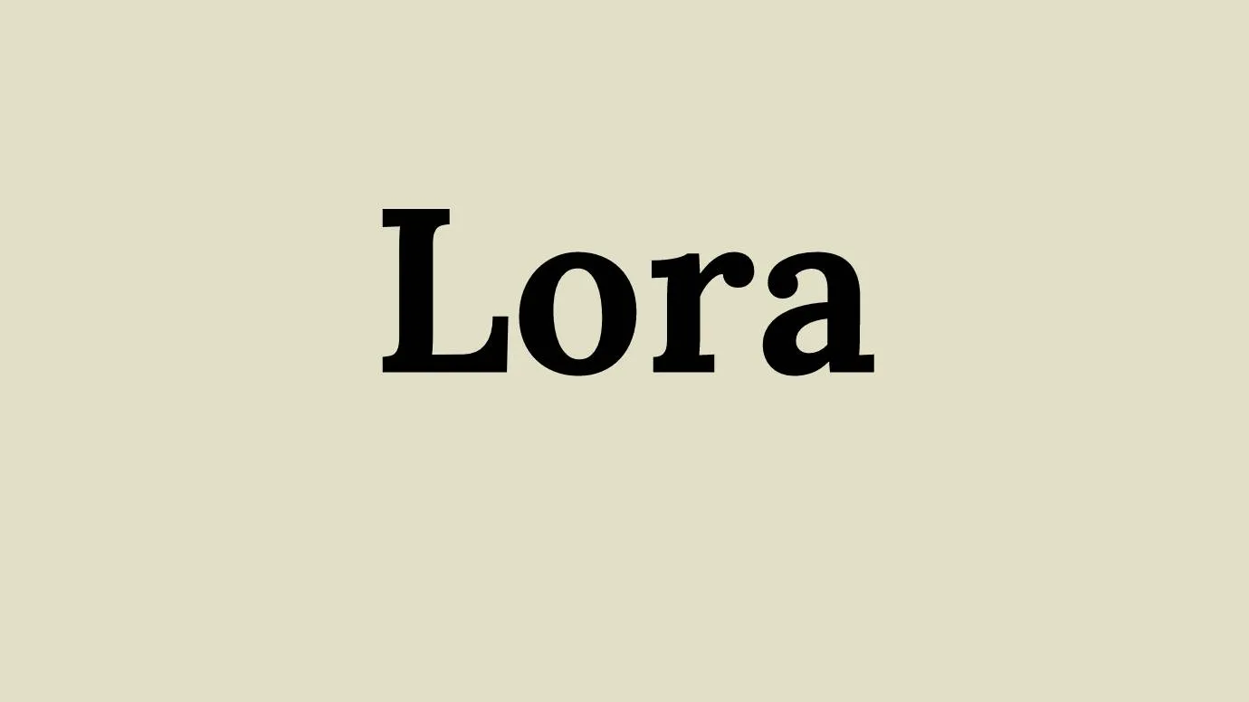 Lora Font Family