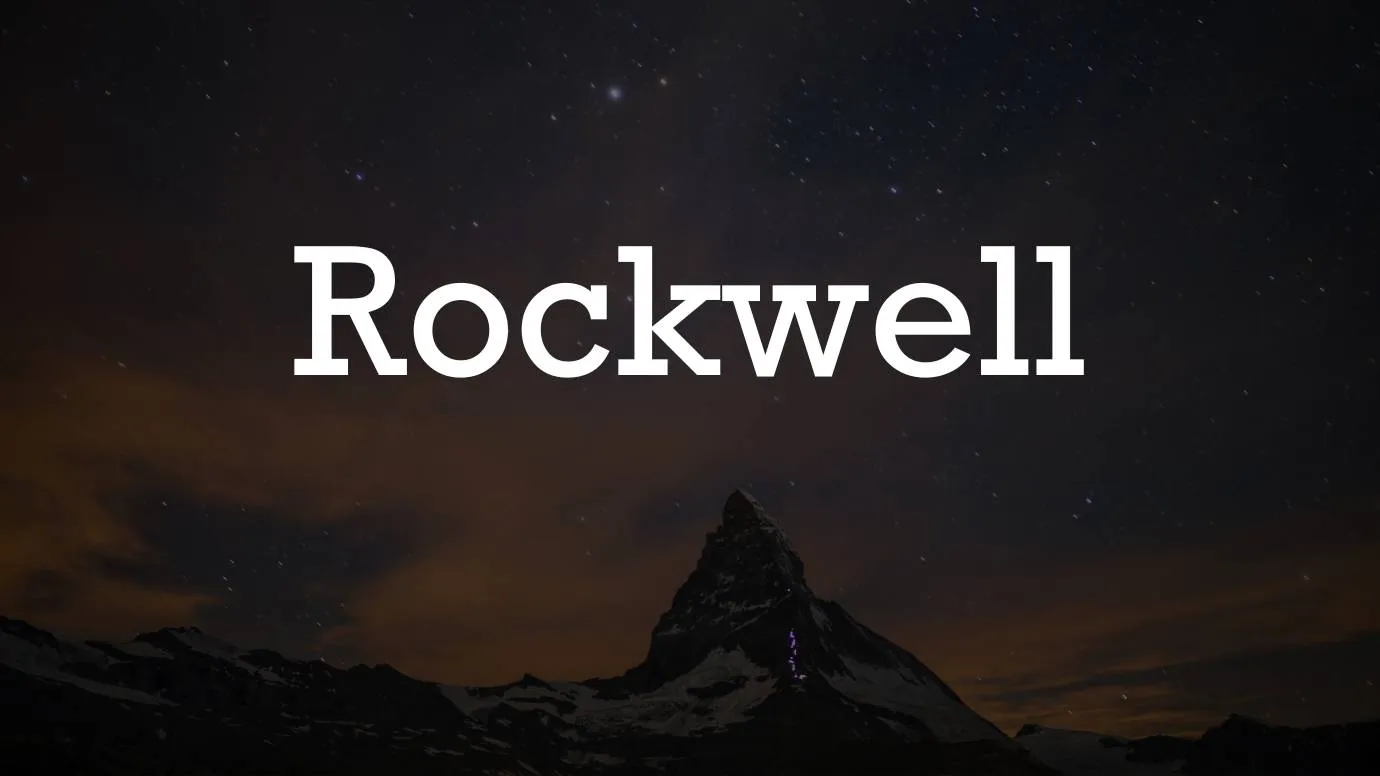rockwell font