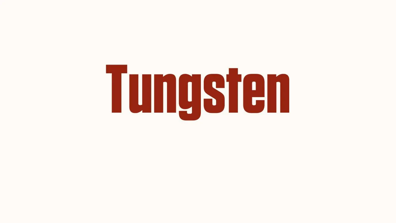 Tungsten Font Family