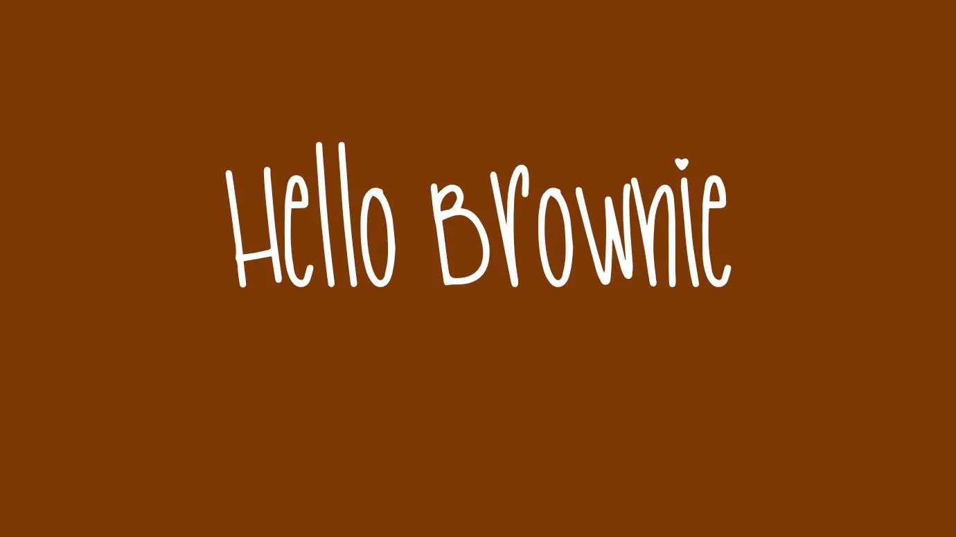 Hello Brownie Font