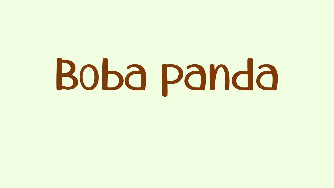 Boba Panda Font Family