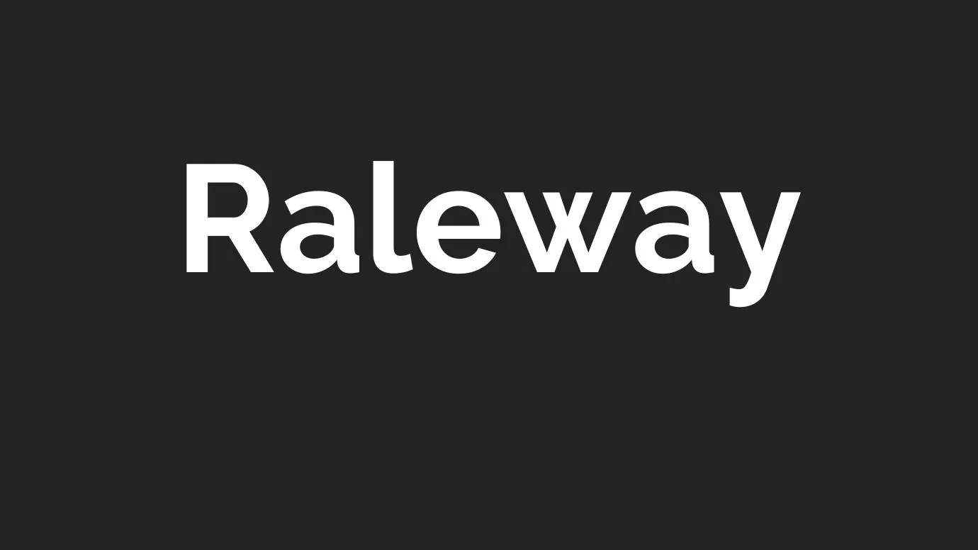 Raleway Font Family